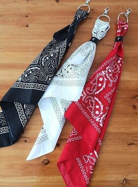 工装裤链腰链腰果ins小方巾发带百搭hiphop嘻哈bandana方巾55cm