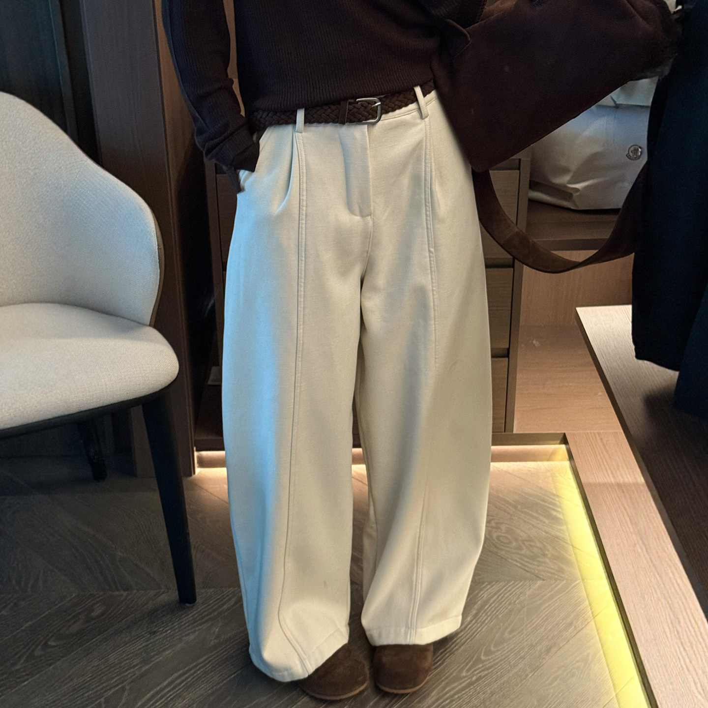 复古加绒阔腿裤女欧洲站2025冬装新款女装宽松直筒裤加厚休闲裤子,女装/女士精品,休闲裤,淘宝优惠券,粉丝福利购,淘宝优惠卷