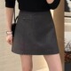 2025秋冬加厚羊毛呢半身裙女高腰显瘦百搭短裙防走光A字包臀裙子