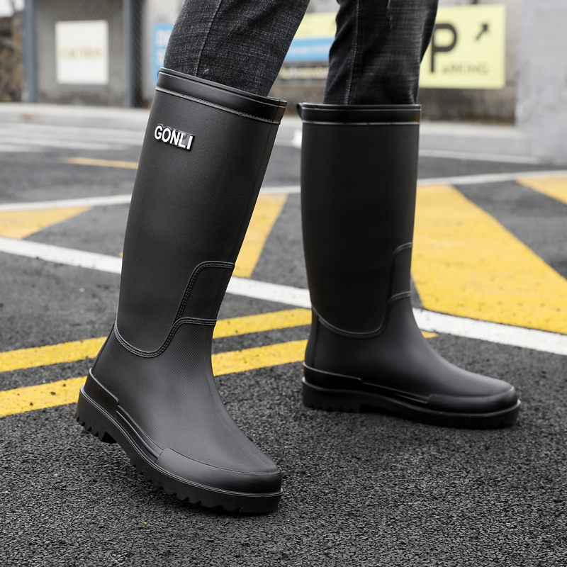 雨男款成靴高筒赶海胶水