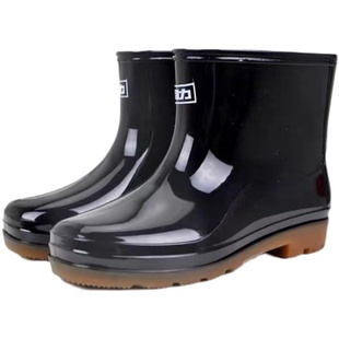 男士 加绒高筒女士棉胶鞋 中筒水鞋 低帮套鞋 短筒雨靴防水鞋 回力雨鞋