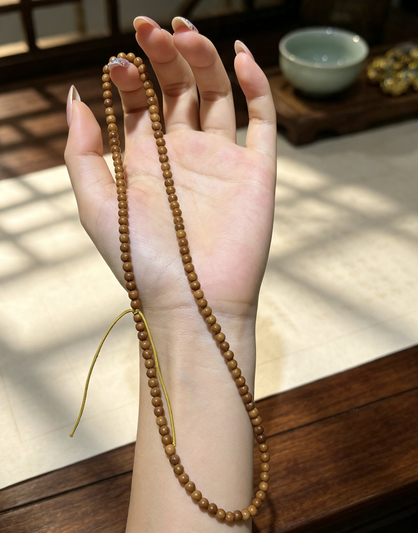 库克圆珠长串手串 文玩细链男女款diy配饰念珠挂脖手链原籽