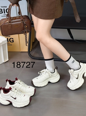 她菲娅2025冬欧货真皮老爹鞋女新款加绒厚底百搭休闲运动鞋18727