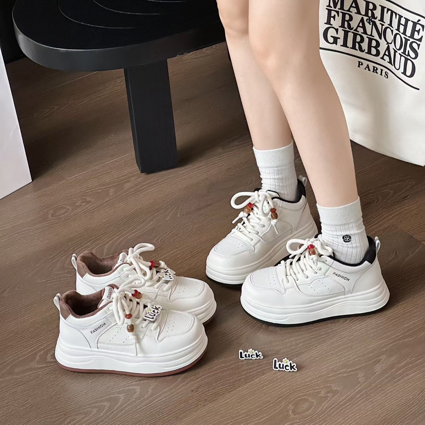 她菲娅2025冬新款欧货真皮小白鞋女厚底百搭轻便运动休闲板鞋5568,女鞋,高帮鞋,淘宝优惠券,粉丝福利购,淘宝优惠卷