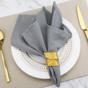 盛斯特蓝色口布餐巾布酒店专用席巾折花餐布西餐厅专用高级感餐巾