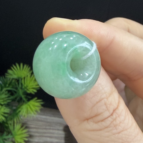 天然缅甸翡翠路路通转运珠冰糯种满绿飘阳绿吊坠挂件1182带证书