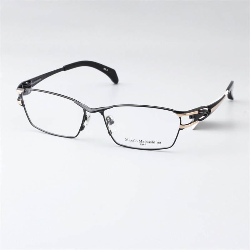 Masaki Matsushima松岛正树眼镜架钛大脸近视眼镜框男MF-1269