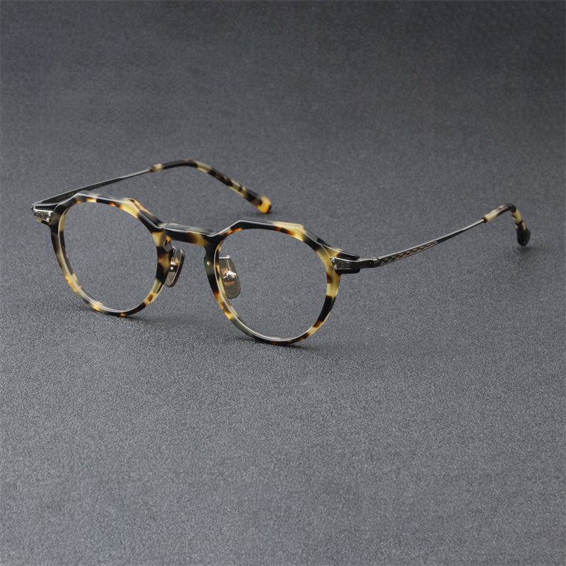 内藤熊八作女全框纯钛时尚眼镜框