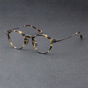 新款内藤熊八作日本手工眼镜框钛材手作镜架小框近视眼镜架N-402