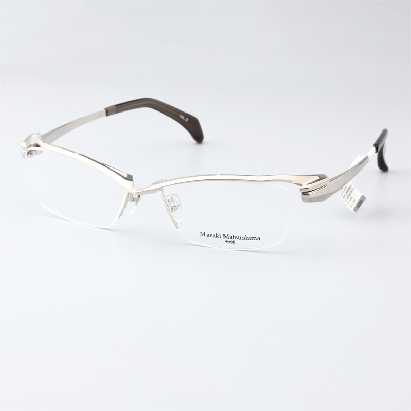 Masaki Matsushima松岛正树眼镜架钛大脸斯文近视眼镜框男1246