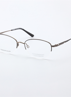 CHARMANT夏蒙眼镜架男女款经典商务半框光学近视眼镜框CH16475