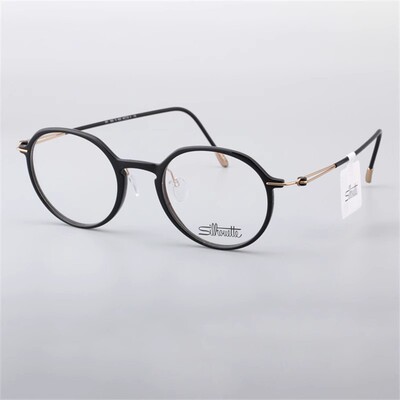 诗乐眼镜复古圆形钛架