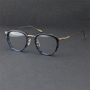 内藤熊八作 日本手作全框眼镜复古圆框近视镜 板材光学镜架N-113