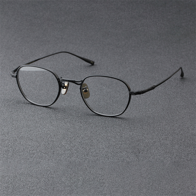 新品内藤熊八作日本超轻纯钛手作眼镜复古高度数近视眼镜N-301