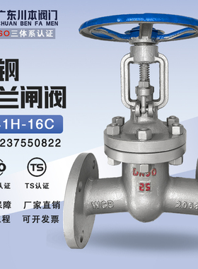 Z41H-16C铸钢法兰闸阀高温蒸汽导热油锅炉高温压碳钢阀门DN255080