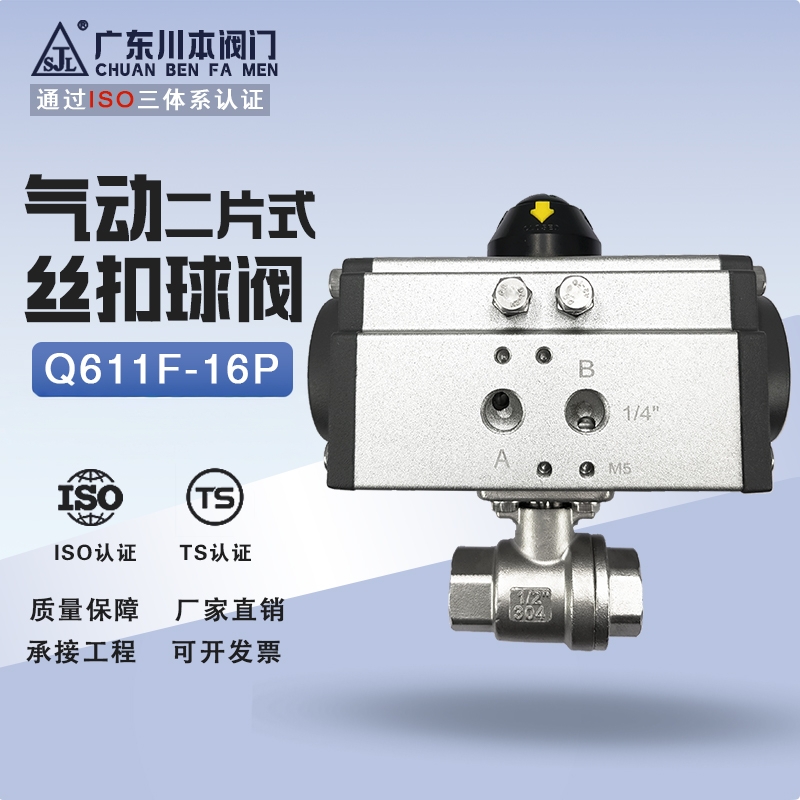 川本不锈钢牙口螺纹二片式耐腐蚀