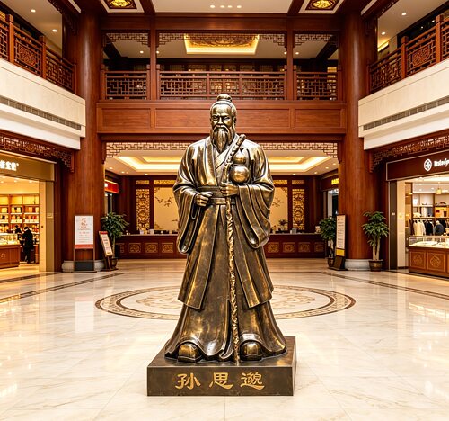 中医文化十大名医雕像铸铜玻璃钢孙思邈扁鹊张仲景人物雕塑定制