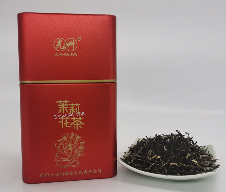 光州一级茉莉信阳毛尖100g铁盒装