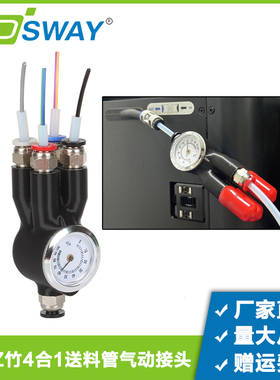 3D打印机拓T竹X1C P1P A1/A1 mini五通四合一进料口AMS送料管接头