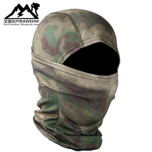 伪装面罩防风防沙头巾骑行围脖户外绿废墟迷彩头套军迷男遮脸面巾