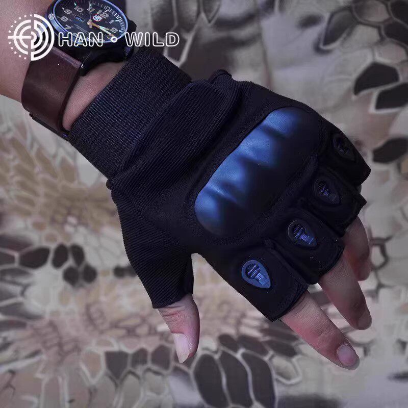 特种兵黑鹰战术半指手套户外男运动登山骑行攀岩手套训练格斗手套