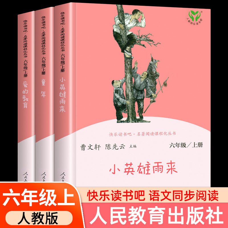 人教版正版 快乐读书吧六年级上册全套3册小英雄雨来爱的教育童年高尔基 人民教育出版社小学生6上 六年级必读的课外书原著完整版属于什么档次？