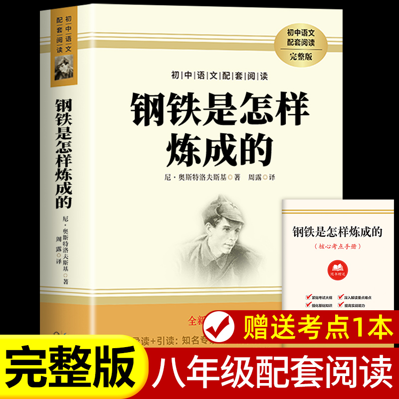 钢铁是怎样炼成的 初中正版原著七年级下册八年级下册阅读名著 原著正版完整版 初一初二语文人教版配套钢铁是怎么样炼成的