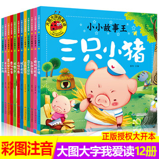 老师推荐 三只小猪绘本3一6幼儿园幼儿睡前故事 大班3岁4岁5岁6岁 大图大字我爱读儿童故事书 中班 亲子阅读书籍 小班