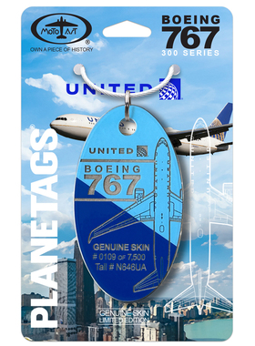 PlaneTags 联合航空 波音767 飞机蒙皮行李牌 顺丰包邮