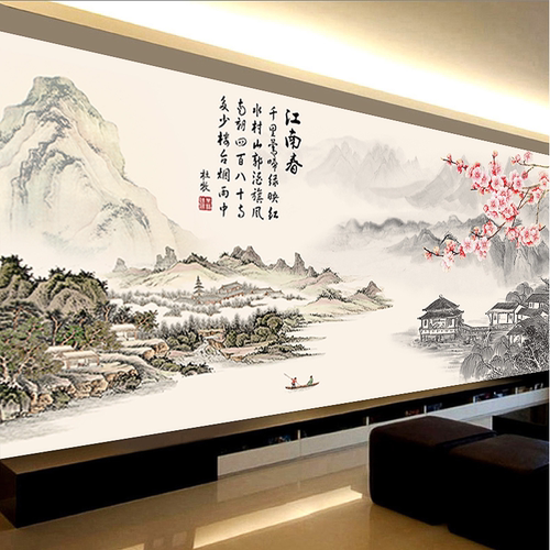 新款钻石画满钻客厅画江南春