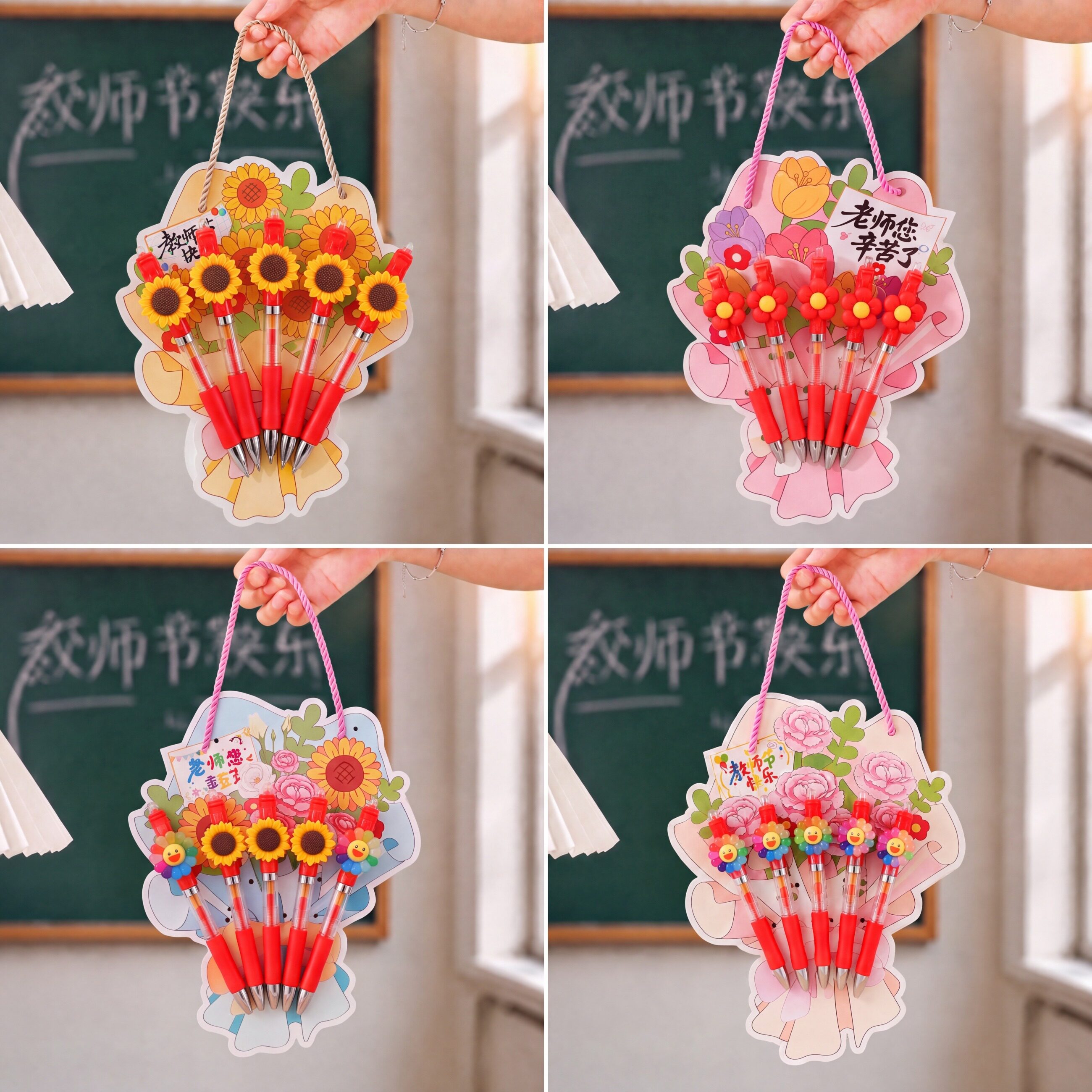 教师节礼物diy红笔花束图片