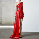 高级质感晚礼服短裙时尚 走秀模特演出服年会主持小礼服新娘敬酒服