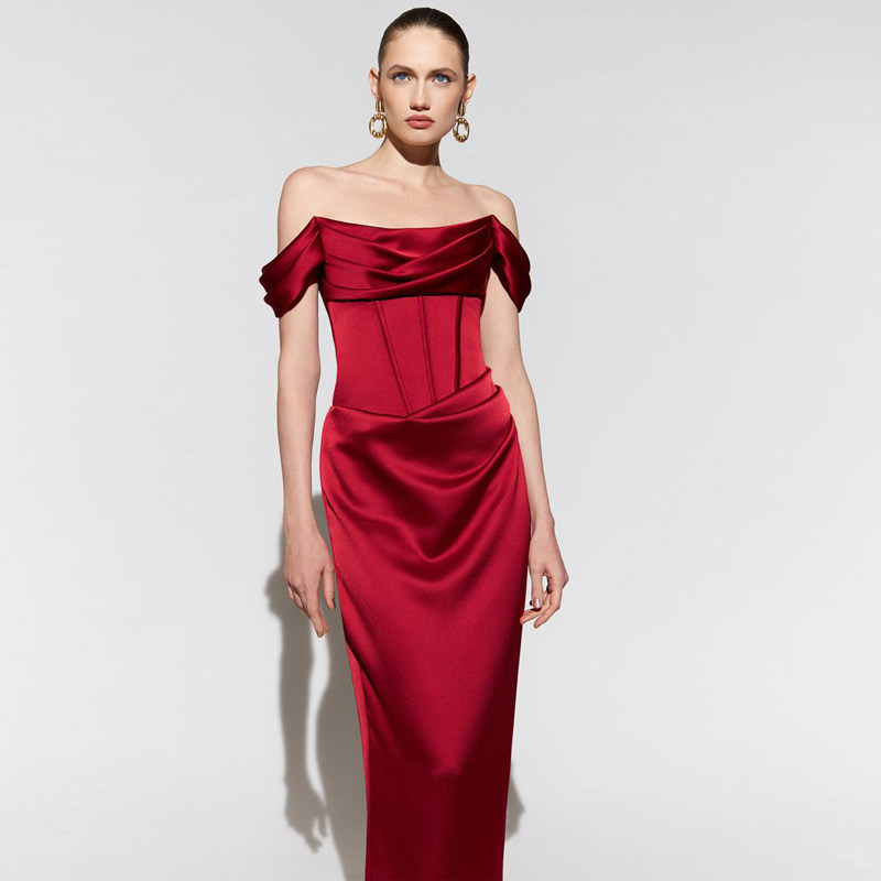 气质年会晚礼服长款2023新款新娘敬酒服宴会主持人连衣裙高贵优雅