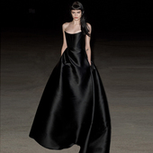 高端大气晚礼服大A摆长裙 红毯走秀晚会主持人年会气质女2025新款