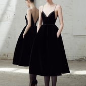 晚礼服年会中长裙2025新款 小礼服连衣裙 高级质感派对宴会主持时尚