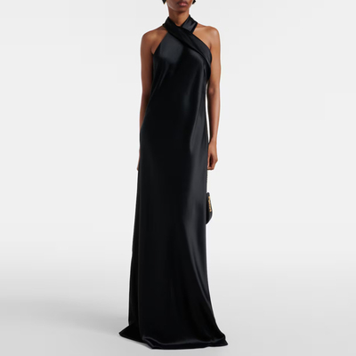 时尚修身晚装长裙高档面料