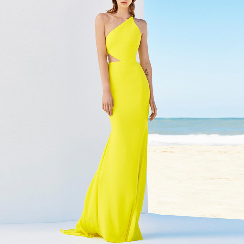 时尚女晚礼服2025新款气质优雅长款宴会主持人连衣裙派对鱼尾长裙