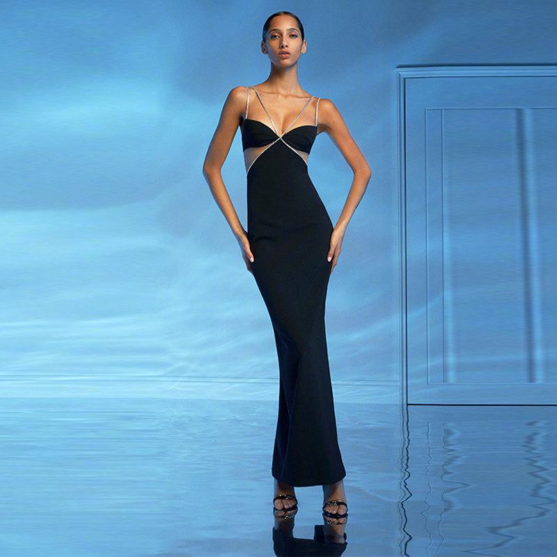年会晚礼服女2026新款高级感派对宴会主持生日派对连衣裙气质高端