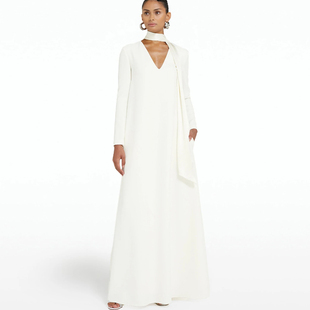 宽松晚礼服大码妈妈装晚宴派对主持人宴会年会连衣裙长款2025新款