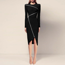 连衣裙短裙 名媛生日派对宴会小礼服主持人显瘦修身 个性 晚礼服女装