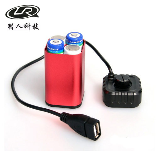 铝合金usb5号车灯输出电池盒