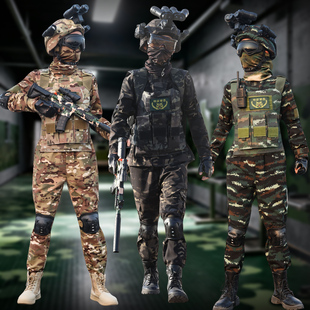 儿童迷彩服套装威龙男女特种兵作训服小孩生日礼物幼儿园表演服棉