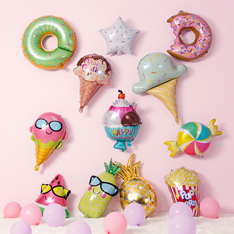 美食节氛围装饰铝膜气球