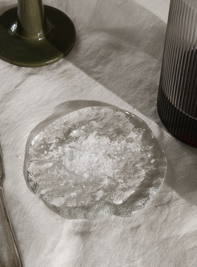 Ferm LIVING Momento冰块玻璃盘点心盘肥皂盘北欧