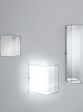 GLAS ITALIA Heigh Ho镜面玻璃背灯壁柜陈列架壁柜 意大利进口