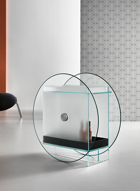 Tonelli Kart玻璃圆环手推餐车边几酒柜餐边柜