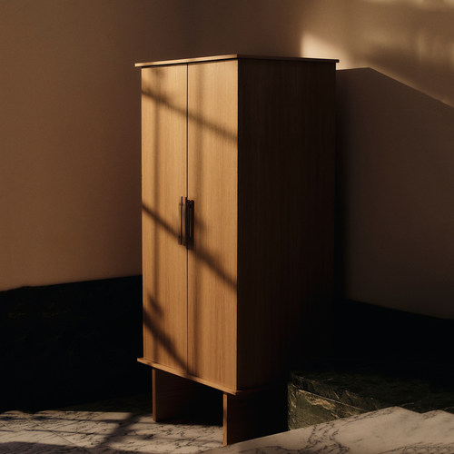 Ferm LIVING Stilt系列衣柜现代轻奢收纳柜两门木质简约储物柜