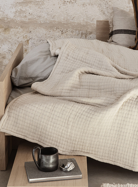 Ferm LIVING Daze Bedspread系列手工绗缝棉质盖毯 休闲毯 简约