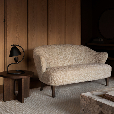 中古风单人休闲椅北欧双人位沙发