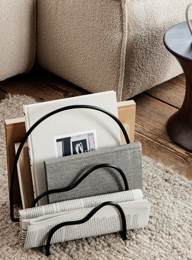 Ferm LIVING LITHOS金属山丘造型杂志收纳架